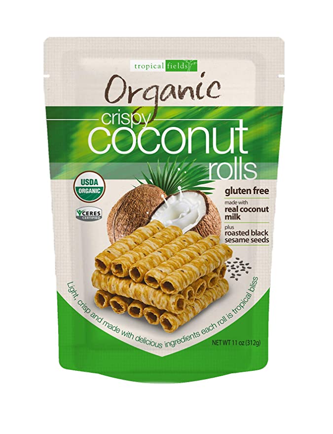  Tropical Fields Organic Crispy Coconut Rolls, 11 Oz  - 810019600302