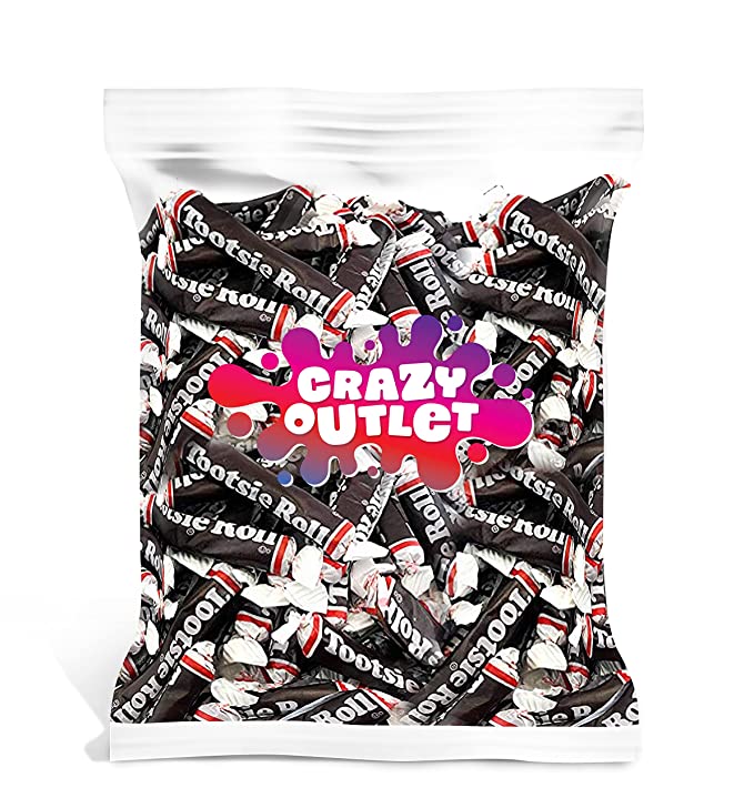  CrazyOutlet Tootsie Rolls Juniors Taffy Candy, Individually Wrapped, Bulk Pack 2 Pounds  - 810020200164