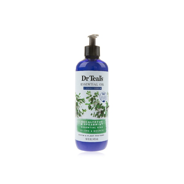 Dr Teal's eucalyptus and spearmint volume & bounce essential oil conditioner 473ml - Waitrose UAE & Partners - 810021200088