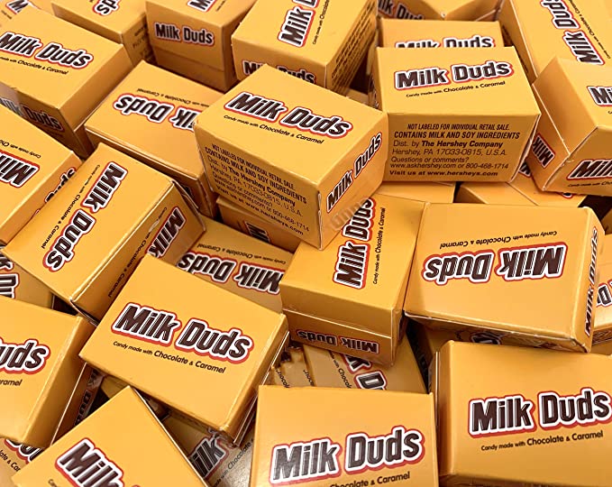  MILK DUDS Caramel Milk Chocolate Candy, Snack Size Boxes, 2 Pound Bag  - 810023294153