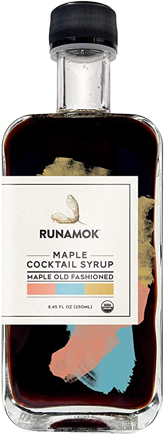 Runamok Maple Organic Old Fashioned Cocktail Syrup | Non-Alcoholic Maple-based Cocktail Mixers | Perfect Old Fashioned | 8.45 Fl Oz (250mL) - 810024300518