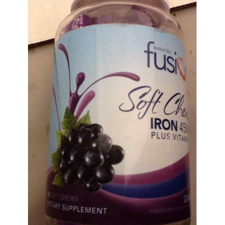 Bariatric Fusion Grape Flavored Iron Supplement Soft Chew 60 Count - 810030380191