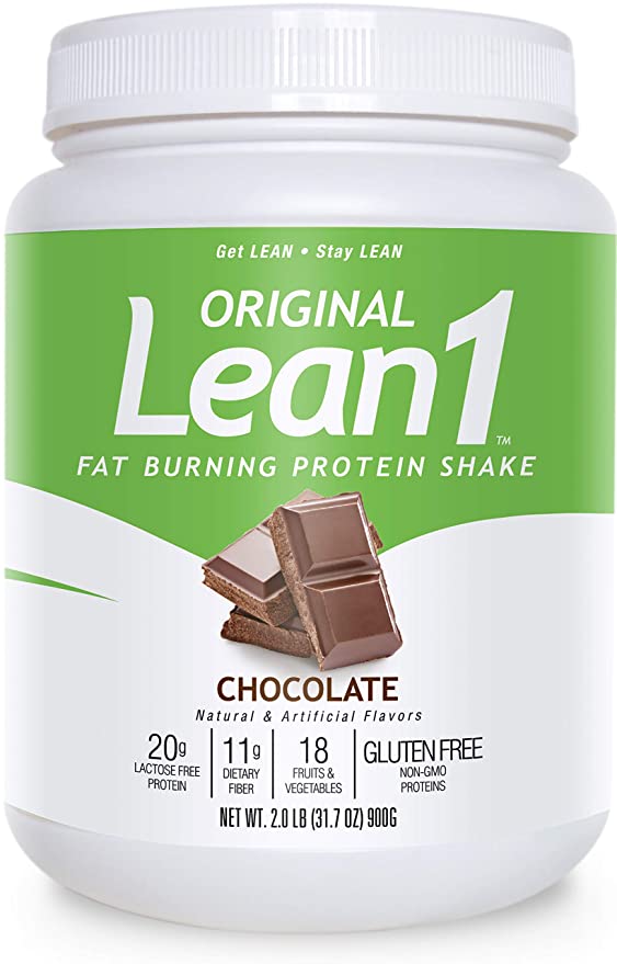 Nutrition 53 Lean 1 Meal Replacement Powder for Weight Loss, Fat Burner, Appetite Control Regular Tub 2500cc Chocolate (15 Servings) - 810033010491