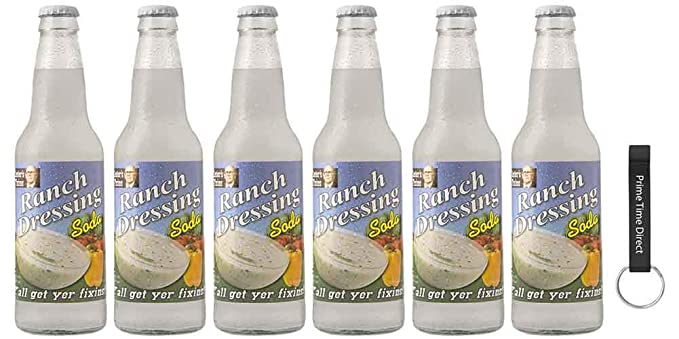 Lester's Fixins Ranch Dressing Soda 12 oz Bottle (Pack of 6) Bundle with PrimeTime Direct Keychain Bottle Opener in a PTD Sealed Box - 810037716764