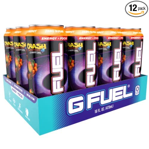  G Fuel, Sugar Free Energy Drink, Wumpa Fruit, 16 fl oz (12 cans)  - 810044881219