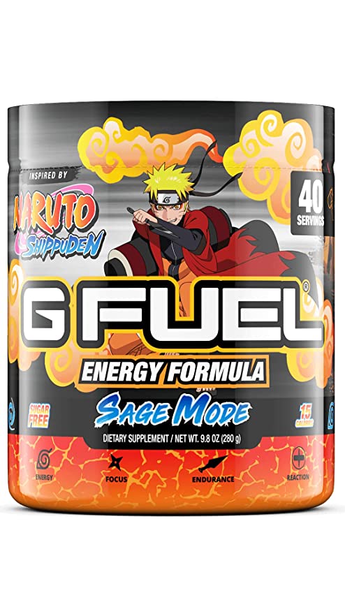  G Fuel Sage Mode Elite Energy Powder Inspired by Naruto Shippuden, 9.8 oz (40 Servings)  - 810044886368