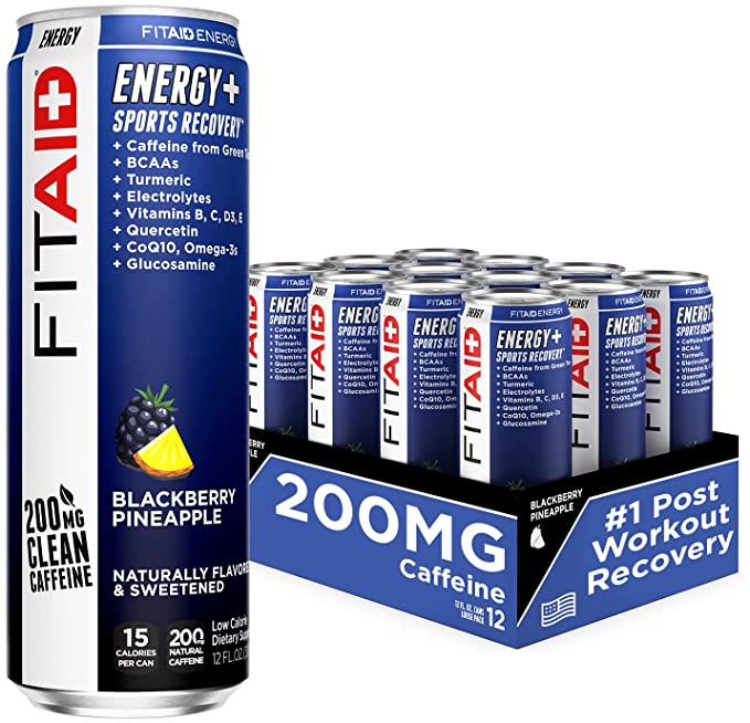  FITAID ENERGY, 200mg Natural Caffeine, Keto, Blackberry Pineapple, Optimum Performance Formula - 810047240938