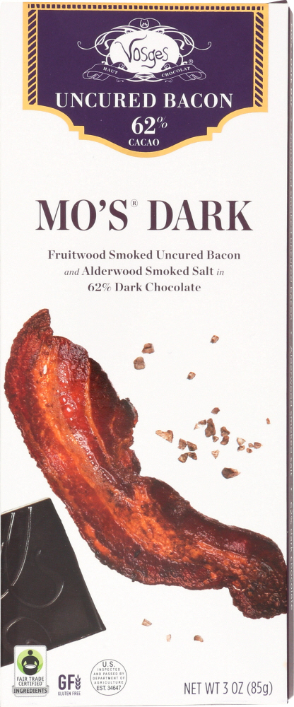 VOSGES HAUT: Mo’s Dark Chocolate Bacon Bar, 3 oz - 0810048010530