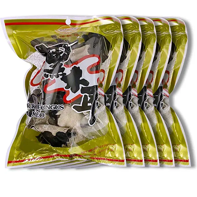 Woodear Mushroom Black Muer, Fungus 2.5 oz (Whole, 5 Packs) - 810056811457