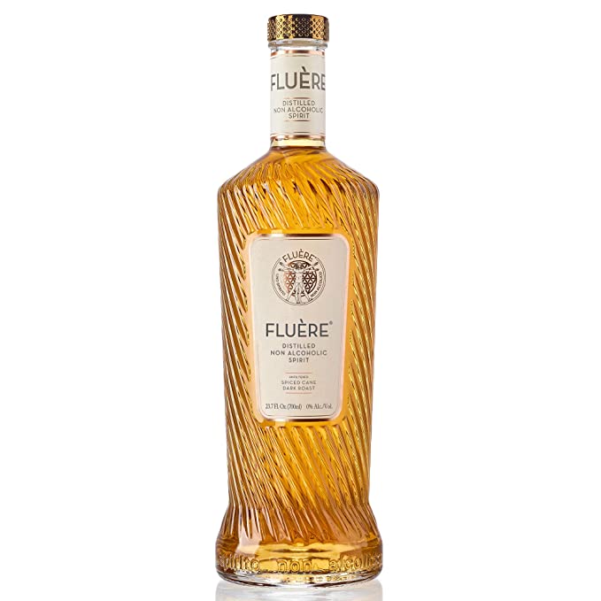 FLUÈRE RUM ALTERNATIVE – Spiced Cane Dark Roast, Non-Alcoholic Distilled Spirit with Sugar Cane Molasses, 23.7 Fl Oz | Created for Cocktails - 810076810065