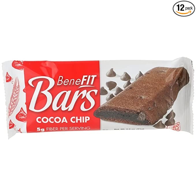 BeneFit Bars by Readi-Bake | 2.5 Ounce | Pack of 12 (Cocoa Chip) - 810087464103