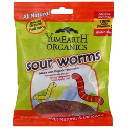 YumEarth Organics Sour Worms - 810165014756