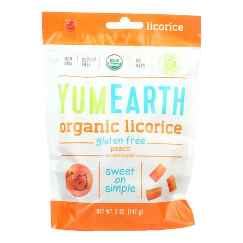 Yumearth Organics Soft Eating - Peach Licorice - Case Of 12 - 5 Oz. - 810165019058