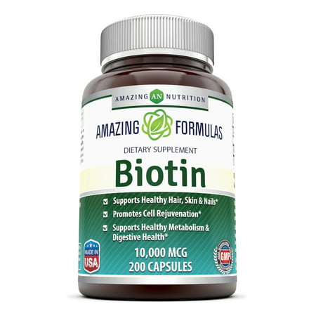 Amazing Formulas Biotin 10 000 mcg 200 Capsules - 810180023238