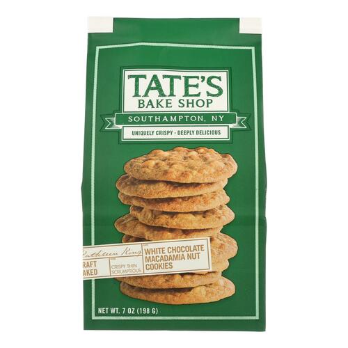 TATE’S BAKE SHOP: White Chocolate Macadamia Nut Cookies, 7 oz - 0810291001019