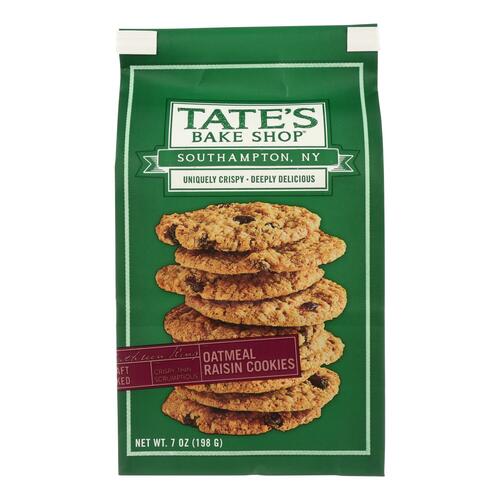 TATE’S BAKESHOP: Oatmeal Raisin Cookies, 7 oz - 0810291001026