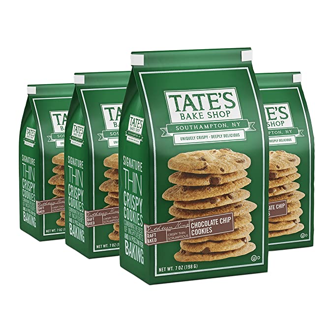  Tate's Bake Shop Chocolate Chip Cookies, 4 - 7 oz Bags  - 810291002801
