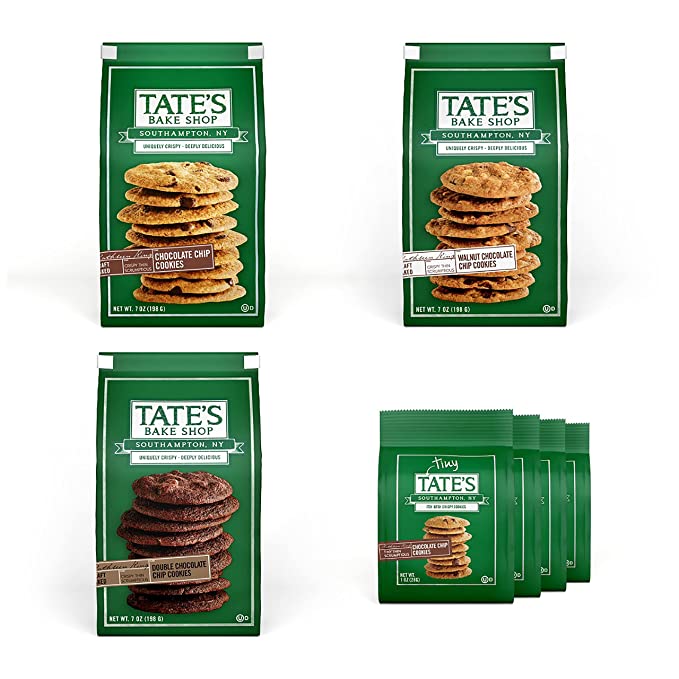  Tate's Bake Shop Chocolate Chip Cookies Variety Pack, 7 Bags  - 810291007165