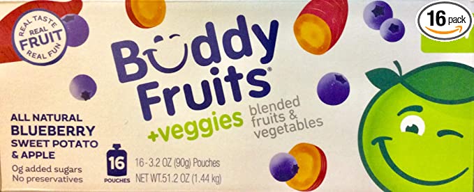 Buddy Fruit plus Blueberry Sweet Potato & Apple - 810387022508