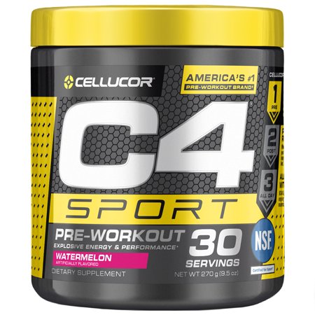 C4 Sport Pre Workout Powder Watermelon - NSF Certified for Sport + Preworkout Energy Supplement for Men & Women - 135mg Caffeine + Creatine Monohydrate - 30 Servings (B07349CKML) - 810390029174