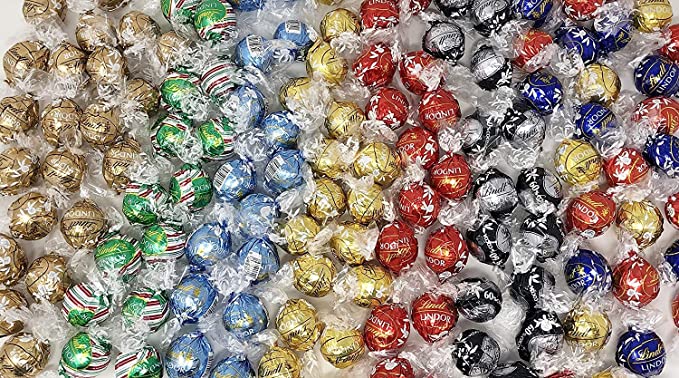  heaven Assorted Chocolates Lindt Truffles - 60 Count 6-8 Flavors in a Deluxe Tundras gift box With a bow  - 810487003803