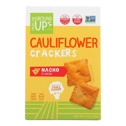 From The Ground Up - Cauliflower Crackers - Nacho - Case Of 6 - 4 Oz. - 0810571030067