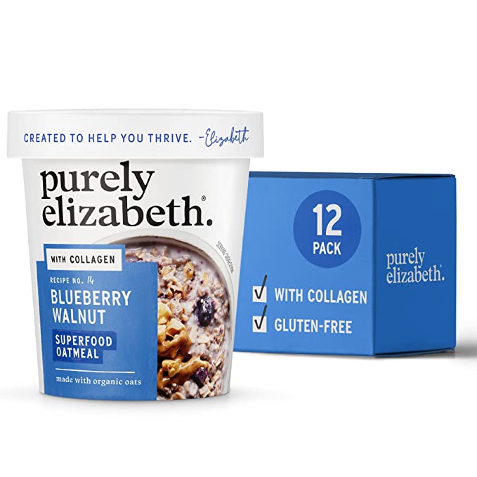  purely elizabeth Oats Blueberry Walnut Collagen Protein, blueberry walnut, 2 Ounce - 810589030332