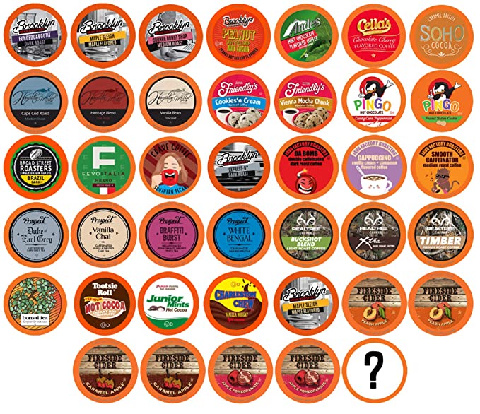  Two Rivers Coffee, Tea, Cocoa, Cider, Cappuccino Variety Sampler Pack Compatible with 2.0 Keurig K-Cup Brewers, Bit of Everything, 40 count  - 810683022608