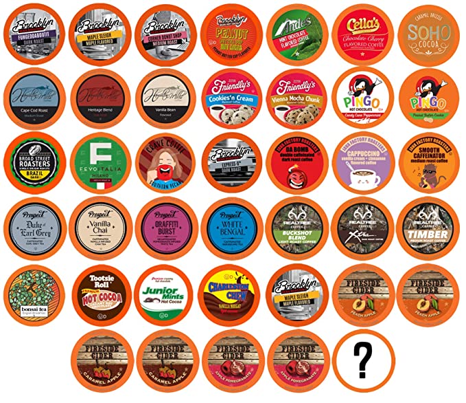 Two Rivers Coffee, Tea, Cocoa, Cider, Cappuccino Variety Sampler Pack Compatible with 2.0 Keurig K-Cup Brewers, Bit of Everything, 40 count - 810683022608
