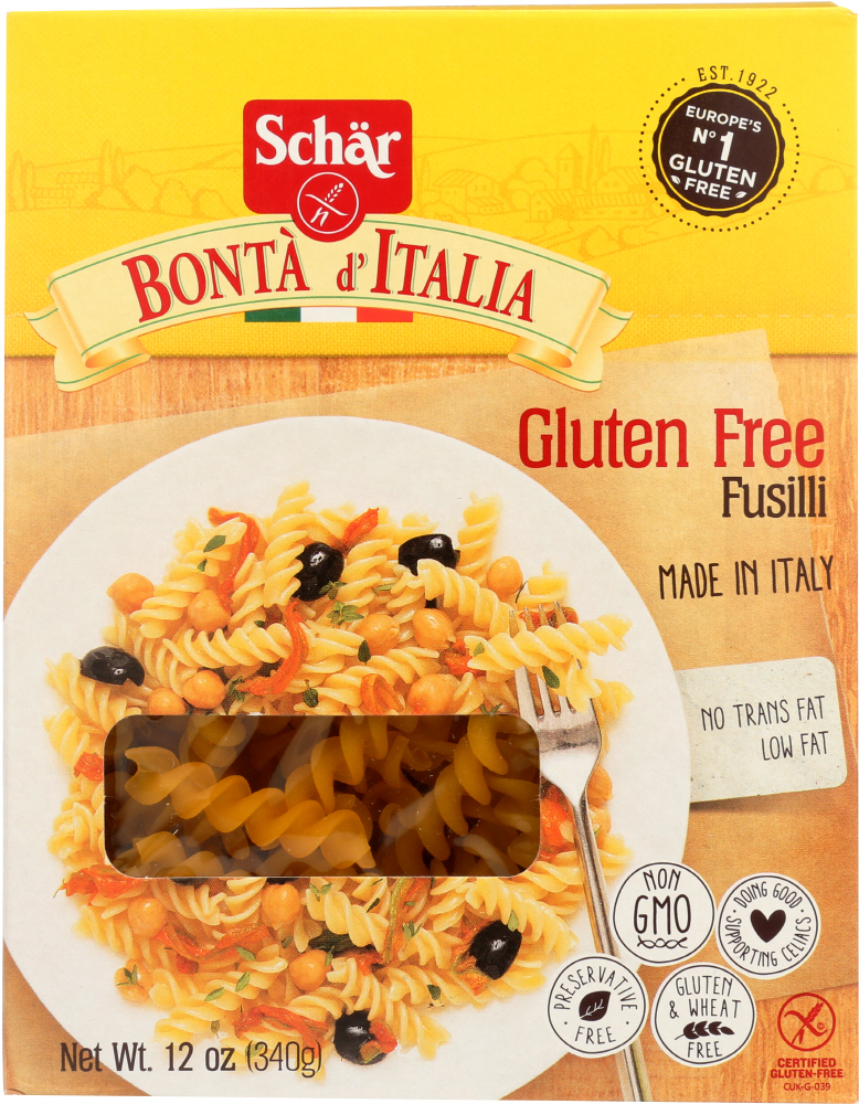 SCHAR: Fusilli Pasta Gluten Free, 12 oz - 0810757010050