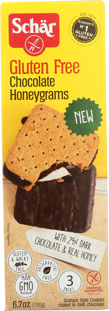 Gluten Free Graham Style Cookies Coated In Dark Chocolate - 810757011583