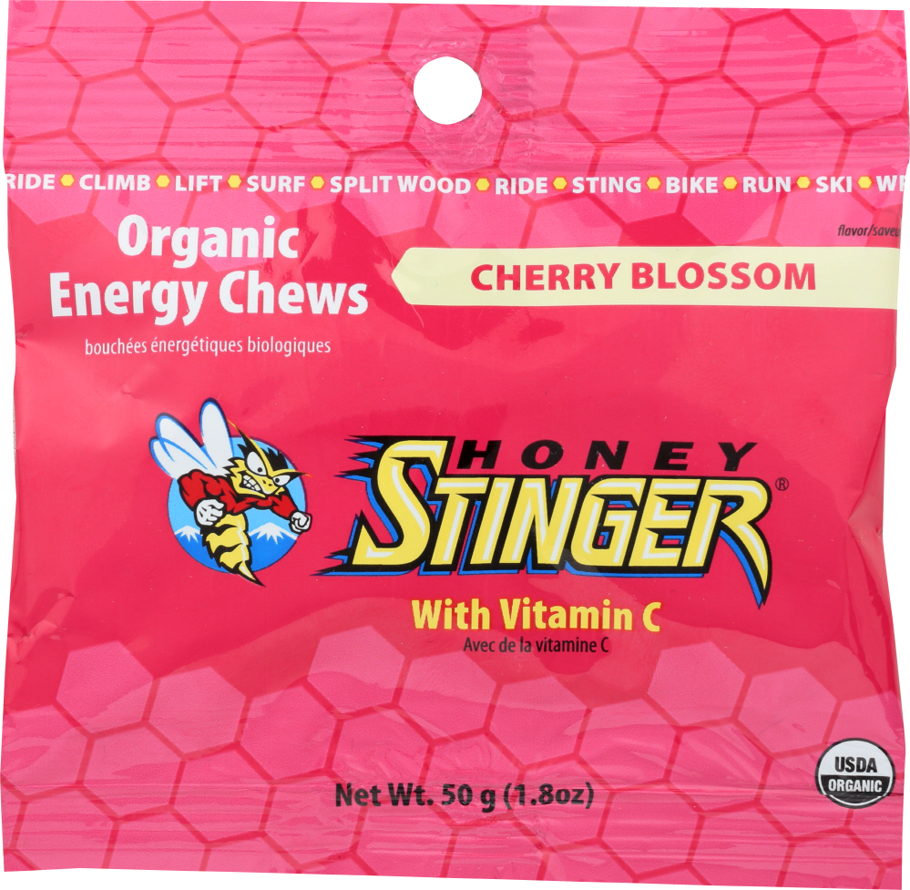 HONEY STINGER: Cherry Blossom Organic Energy Chews, 1.8 oz - 0810815020854