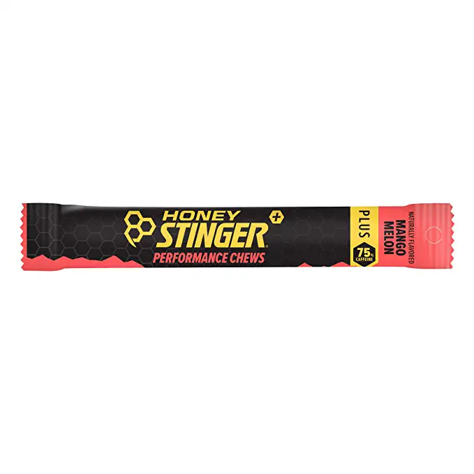  Honey Stinger Mango Melon Performance Energy Chew | Gluten Free | With Caffeine | For Exercise, Running and Performance | Sports Nutrition for Home & Gym, Pre and Mid Workout | 12 Pack, 21.6 Ounce  - 810815022773