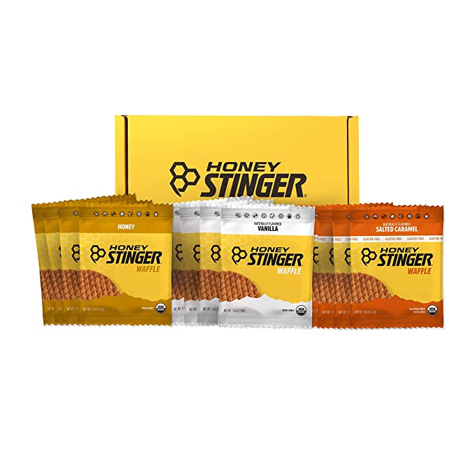  Honey Stinger Organic Waffle Variety Pack | 4 Units Each Of Honey, Vanilla, & Gluten Free Salted Caramel | Energy Stroopwafel for All Exercises | Sports Nutrition for Home & Gym, Pre & Post Workout  - 810815024609
