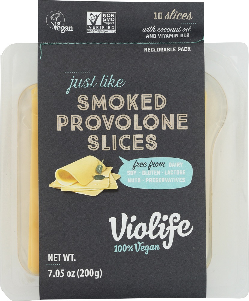 VIOLIFE: Just Like Smoked Provolone Slices Cheese, 7.05 oz - 0810934030123