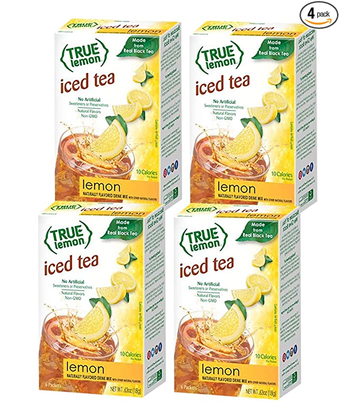 Lemon Iced Tea Drink Mix Packets, Lemon - 810979007746