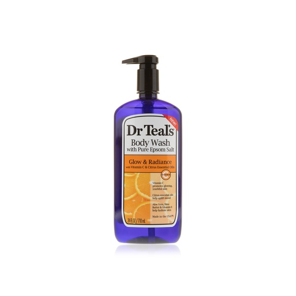 Dr. Teal's Epsom Glow & Radiance Foaming Bath with Pure Epsom Salt and Vitamin C 710ml - Waitrose UAE & Partners - 811068019671