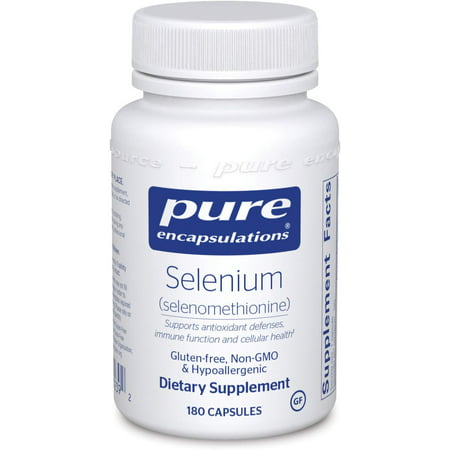 Pure Encapsulations Selenium (Selenomethionine) Antioxidant Supplement for Immune System, Prostate, Collagen and Thyroid Support* 180 Capsules 180 Count (Pack of 1) - 811121642518