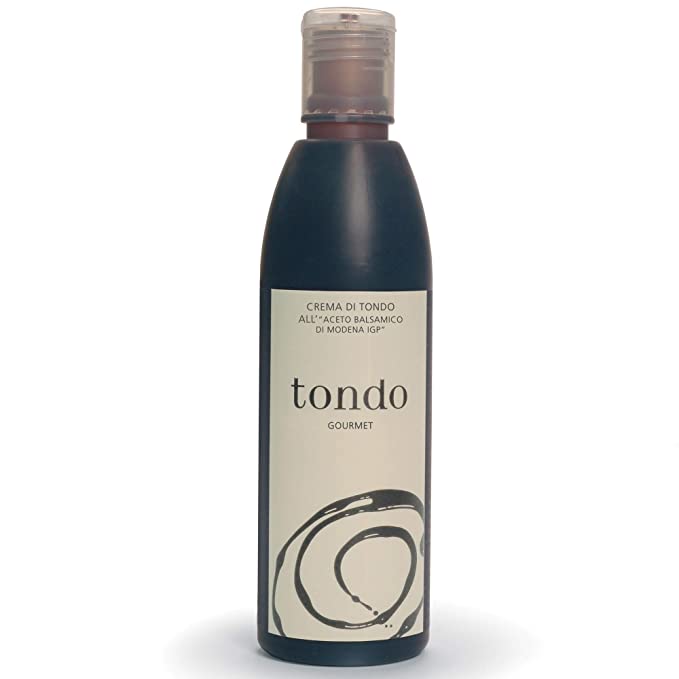  Tondo Balsmic Glaze, Balsamic Vinegar of Modena, Small Batch Balsamic Reduction, All Natural, No Coloring Used, 8 Ounce  - laffy