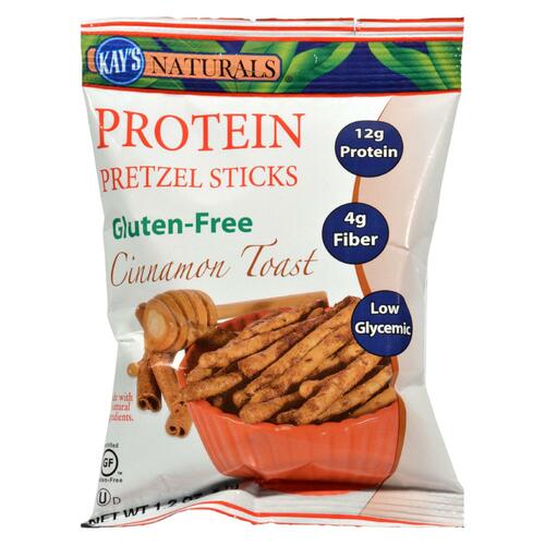 Kay's Naturals Protein Pretzel Sticks Cinnamon Toast - 1.2 Oz - Case Of 6 - 0811178009319