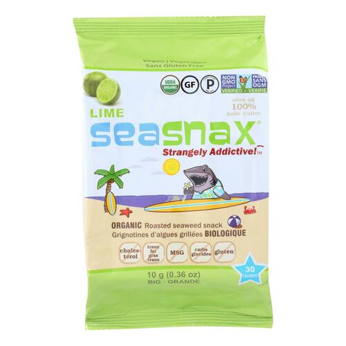 SEA SNAX: Seaweed Roasted Lime Organic, .36 oz - 0811201020021