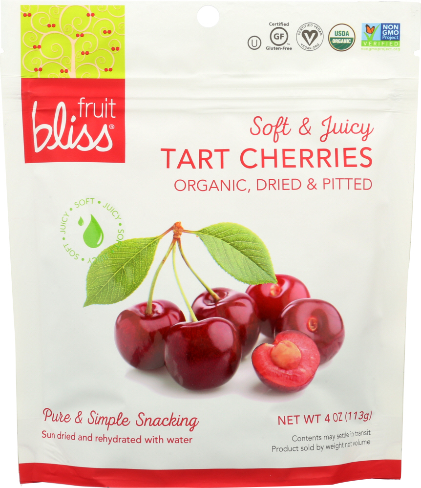 FRUIT BLISS: Organic Tart Cherries, 4 oz - 0811406020604