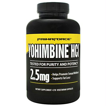 PrimaForce Yohimbine HCl 2.5mg, 270 Capsules - Premium Supplement, Boosts Performance, Zero Fillers, Non-GMO and Gluten Free (B079Y8BFBD) - 811445020733