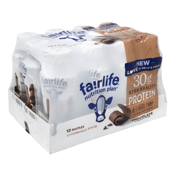 Fairlife High Protein Chocolate Nutrition Shake, Pack of 12 - 811620022187