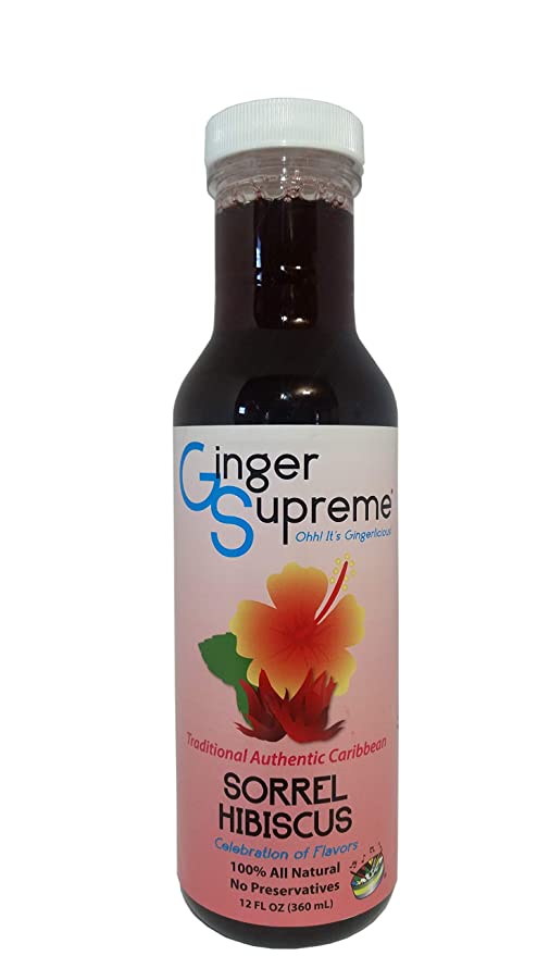 Caribbean Sorrel Hibiscus Herbal Tea All Natural Healthy Drink 12-Ounce - (Pack of 6) - 811647002919