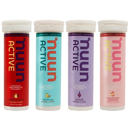 Nuun Sport: Electrolyte Hydration Supplement, Juice Box Mix, 4-Pack - 811660020853