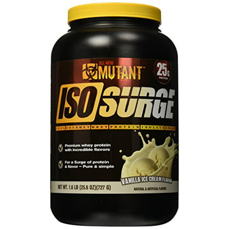 Mutant Iso Surge Protein Isolate Powder, Vanilla Ice Cream, 1.6 Pound - 811662021742