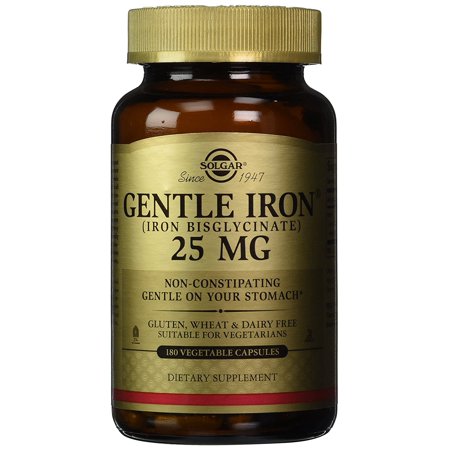 Solgar - Gentle Iron Vegetable Capsules 180 Count, Promotes Red Blood Cell production - 811876187005