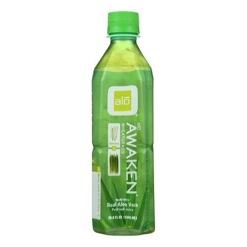 Alo Original Awaken Aloe Vera Juice Drink - Wheatgrass - Case Of 12 - 16.9 Fl Oz. - 811955011030