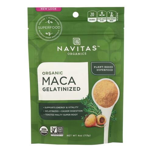 NAVITAS: Maca Powder Gelatinized Organic, 4 oz - 0811961020224